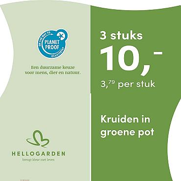 prijsmolen 2025 Nederlands - groene pot 3,79 per stuk - 3 stuks 10,-