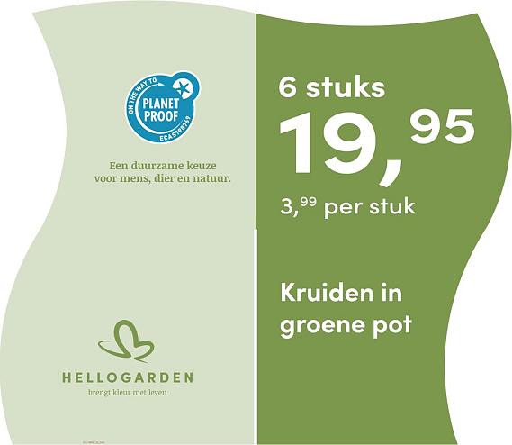 prijsmolen 2025 Nederlands - groene pot 3,99 per stuk - 6 stuks 19,95