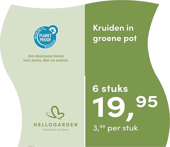prijsmolen 2025 Nederlands - groene pot 3,99 per stuk - 6 stuks 19,95