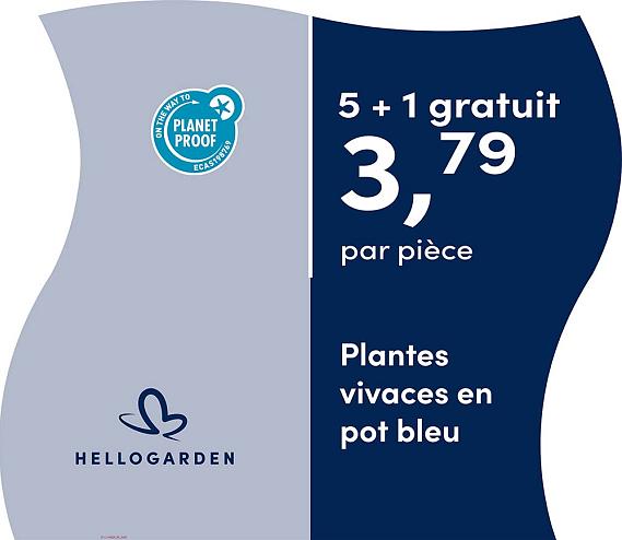 prijsmolen 2025 Frans - pot bleu 3,79 par pièce - 5 + 1 gratuit