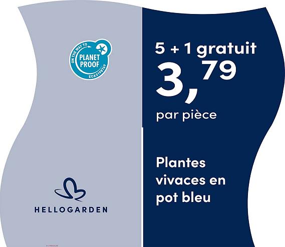 prijsmolen 2025 Frans - pot bleu 3,79 par pièce - 5 + 1 gratuit
