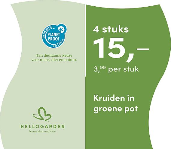 prijsmolen 2025 Nederlands - groene pot 3,99 per stuk - 4 stuks 15,-