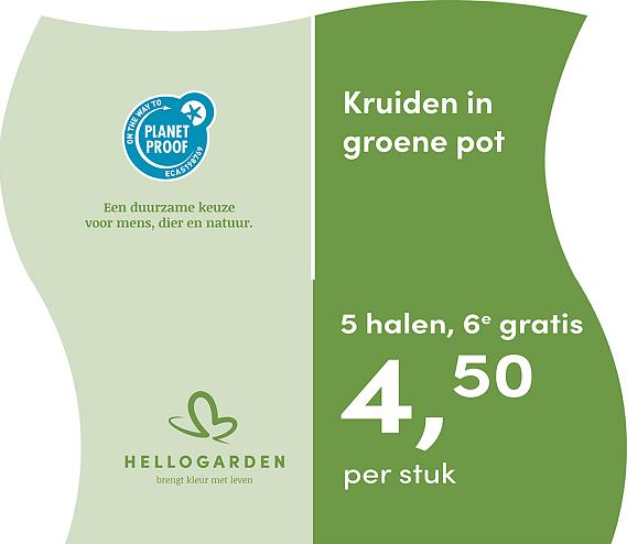prijsmolen 2025 Nederlands - groene pot 4,50 per stuk - 5 halen, 6e gratis