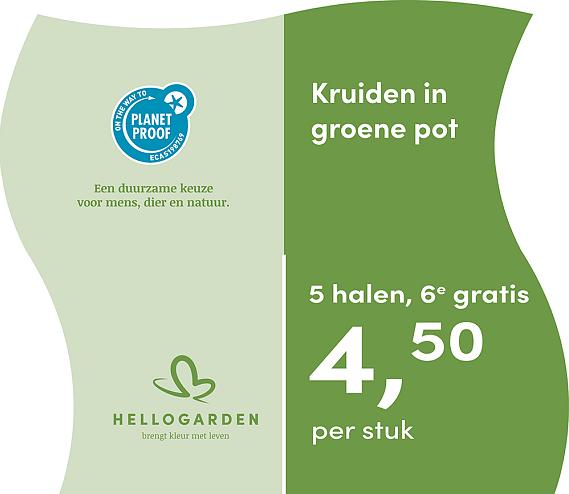 prijsmolen 2025 Nederlands - groene pot 4,50 per stuk - 5 halen, 6e gratis