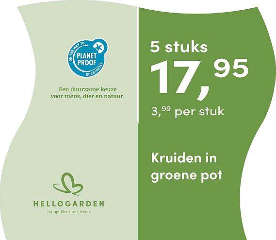 prijsmolen 2025 Nederlands - groene pot 3,99 per stuk - 5 stuks 17,95
