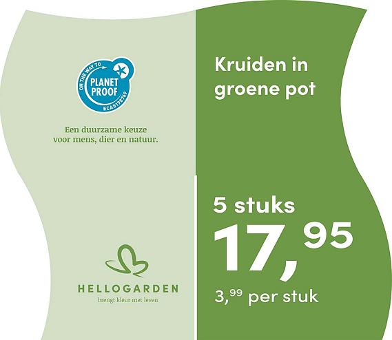prijsmolen 2025 Nederlands - groene pot 3,99 per stuk - 5 stuks 17,95