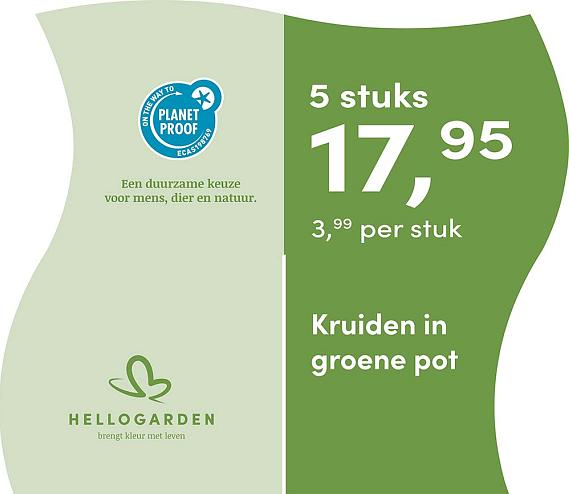 prijsmolen 2025 Nederlands - groene pot 3,99 per stuk - 5 stuks 17,95