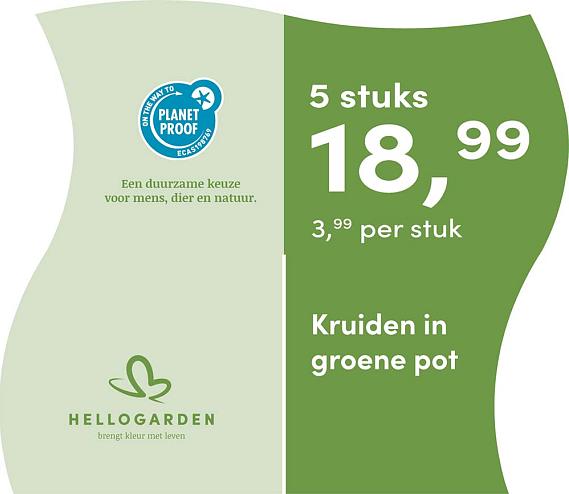 prijsmolen 2025 Nederlands - groene pot 3,99 per stuk - 5 stuks 18,99
