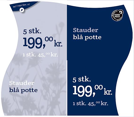 prijsmolen 2022 Deens Stauder blå potte 1 stk. 45,00kr. - 5 stk. 199,00k
